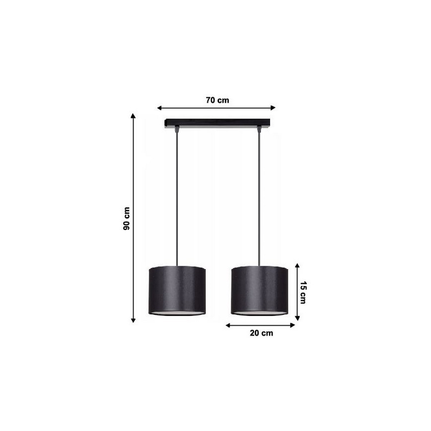 Hanglamp aan koord TUZ 2xE27/60W/230V