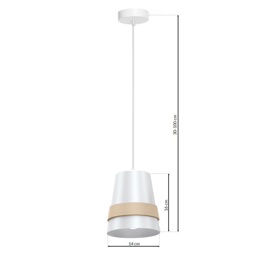 Hanglamp aan koord VENEZIA 1x E27 / 60W / 230V
