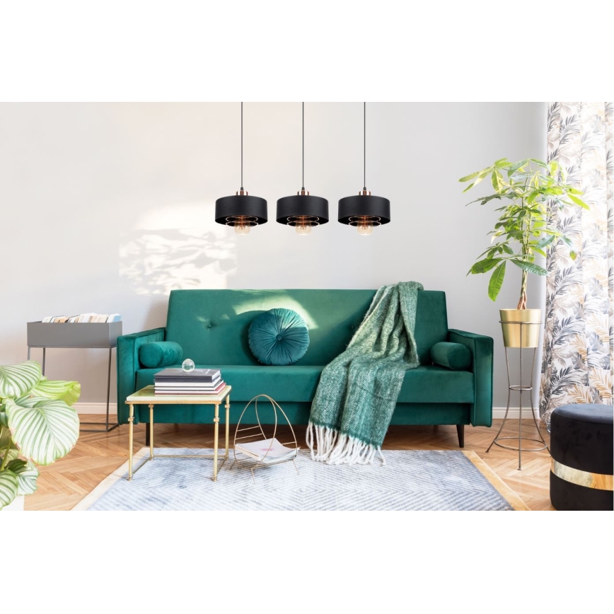 Hanglamp aan koord VEST 3xE27/60W/230V