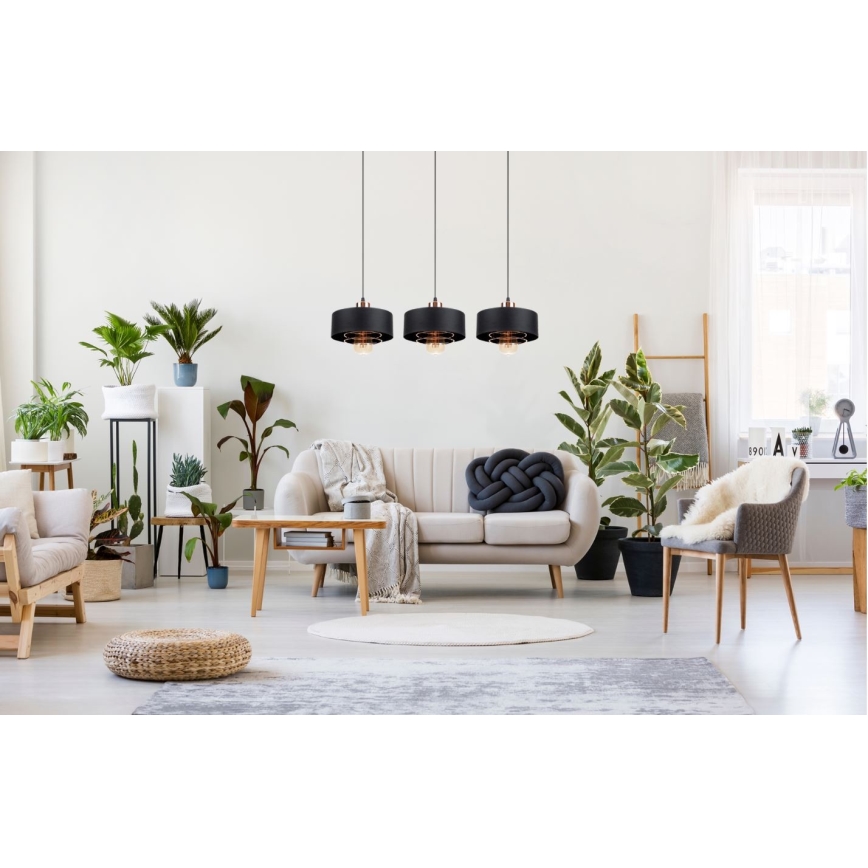 Hanglamp aan koord VEST 3xE27/60W/230V