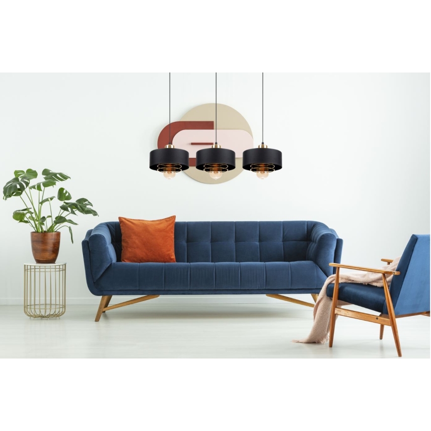 Hanglamp aan koord VEST 3xE27/60W/230V