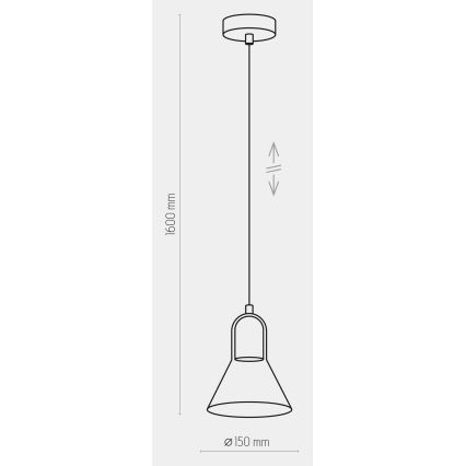 Hanglamp aan koord VICHY 1xGU10/10W/230V