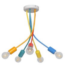 Hanglamp aan koord voor kinderkamer HARVARD 5x E27 / 60W / 230V