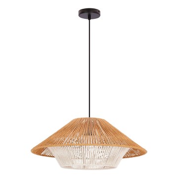 Hanglamp aan snoer AFRICA 1xE27/40W/230V Ø 50 cm bruin/crème