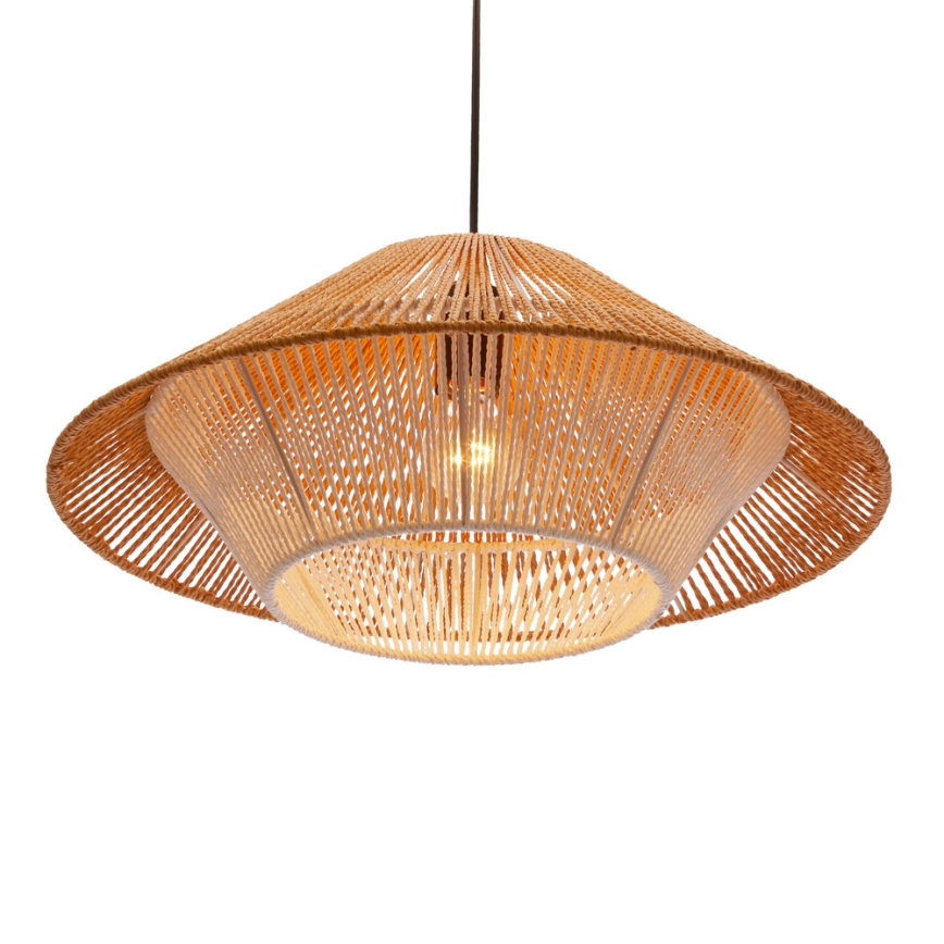 Hanglamp aan snoer AFRICA 1xE27/40W/230V Ø 50 cm bruin/crème