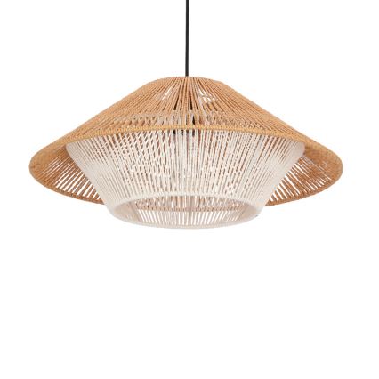 Hanglamp aan snoer AFRICA 1xE27/40W/230V Ø 50 cm bruin/crème