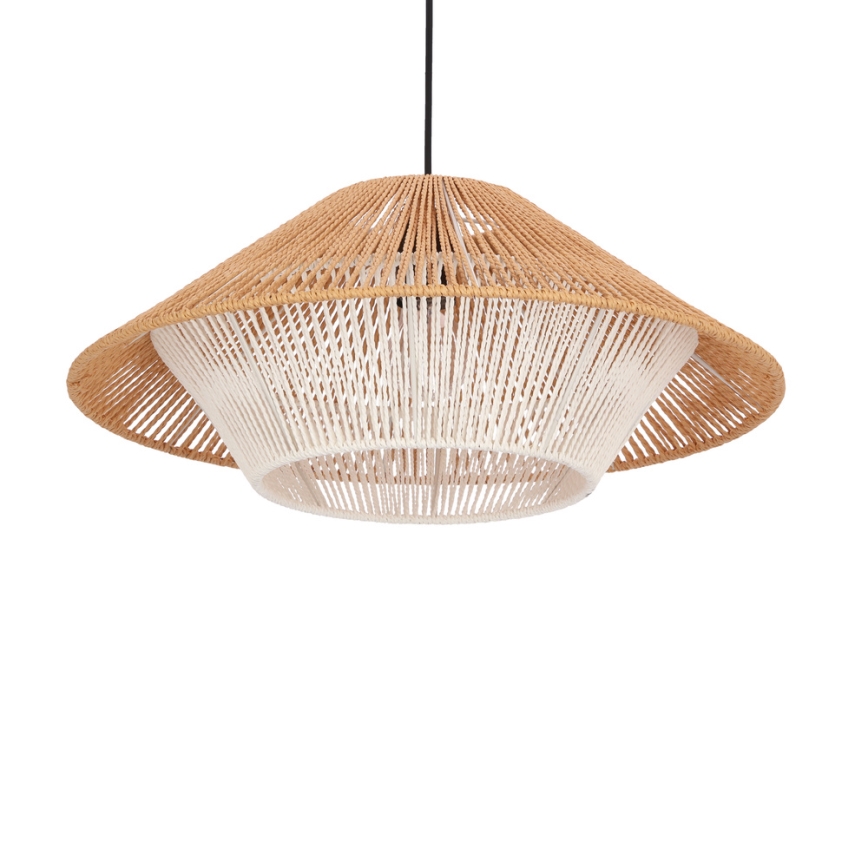 Hanglamp aan snoer AFRICA 1xE27/40W/230V Ø 50 cm bruin/crème