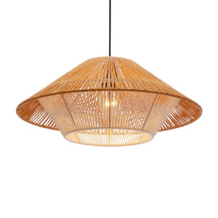 Hanglamp aan snoer AFRICA 1xE27/40W/230V Ø 50 cm bruin/crème