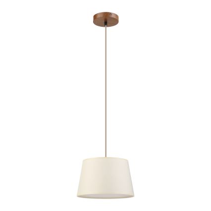 Hanglamp aan snoer AIDA 1x E27/15W/230V Ø 25 cm eiken/crème