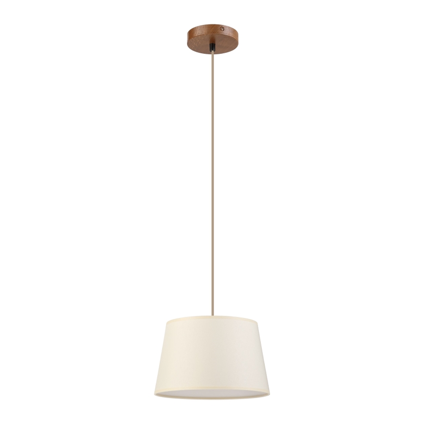 Hanglamp aan snoer AIDA 1x E27/15W/230V Ø 25 cm eiken/crème