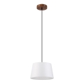 Hanglamp aan snoer AIDA 1xE27/60W/230V Ø 25 cm eiken/notenhout/wit