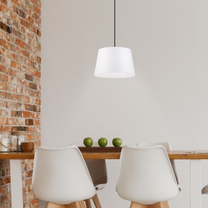 Hanglamp aan snoer AIDA 1xE27/60W/230V Ø 25 cm eiken/notenhout/wit