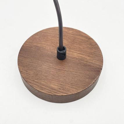 Hanglamp aan snoer AIDA 1xE27/60W/230V Ø 25 cm eiken/notenhout/wit
