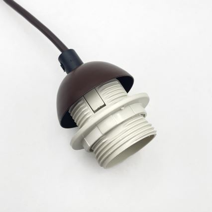 Hanglamp aan snoer AIDA 1xE27/60W/230V Ø 25 cm eiken/notenhout/wit