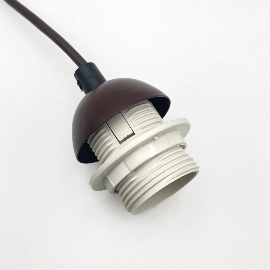 Hanglamp aan snoer AIDA 1xE27/60W/230V Ø 25 cm eiken/notenhout/wit