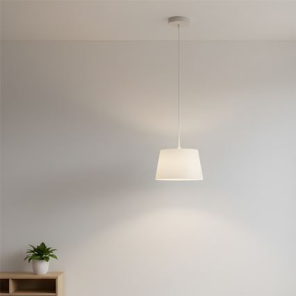 Hanglamp aan snoer AIDA 1xE27/60W/230V Ø 25 cm eiken/wit