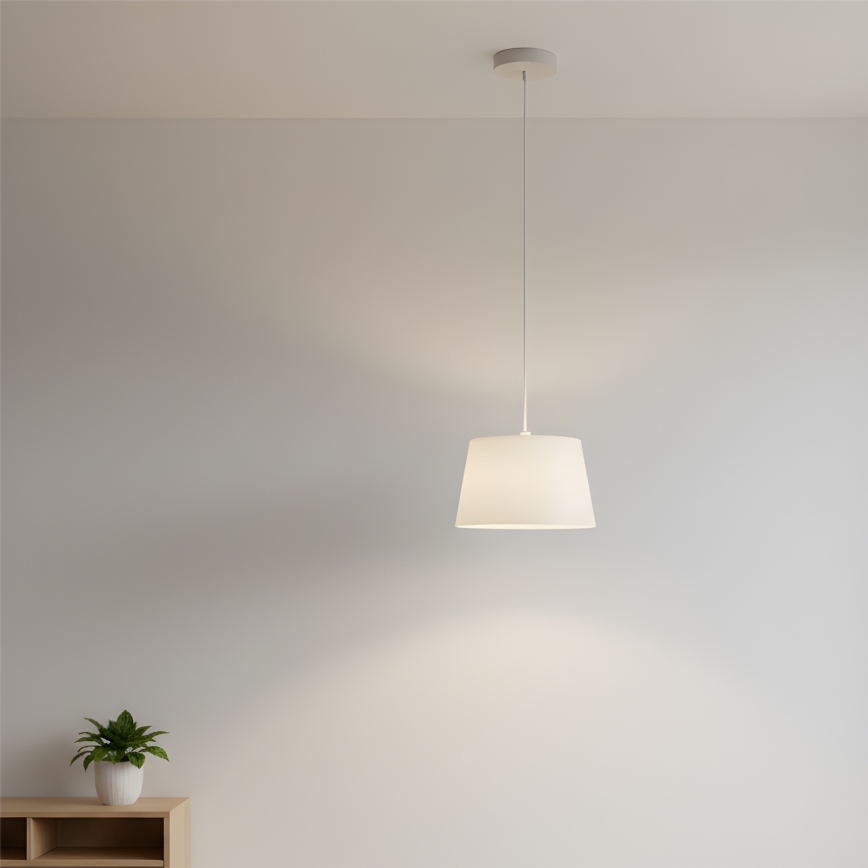 Hanglamp aan snoer AIDA 1xE27/60W/230V Ø 25 cm eiken/wit