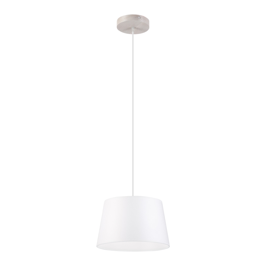 Hanglamp aan snoer AIDA 1xE27/60W/230V Ø 25 cm eiken/wit