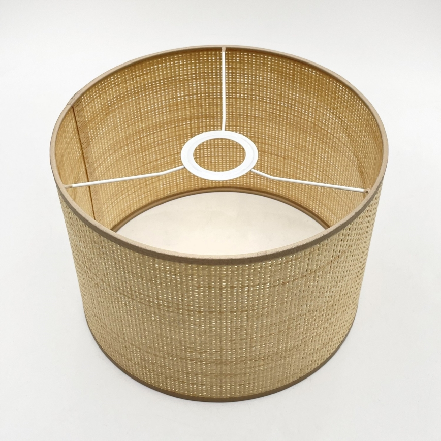 Hanglamp aan snoer AIDA 3xE27/15W/230V, diameter 25 cm, eiken/raffia