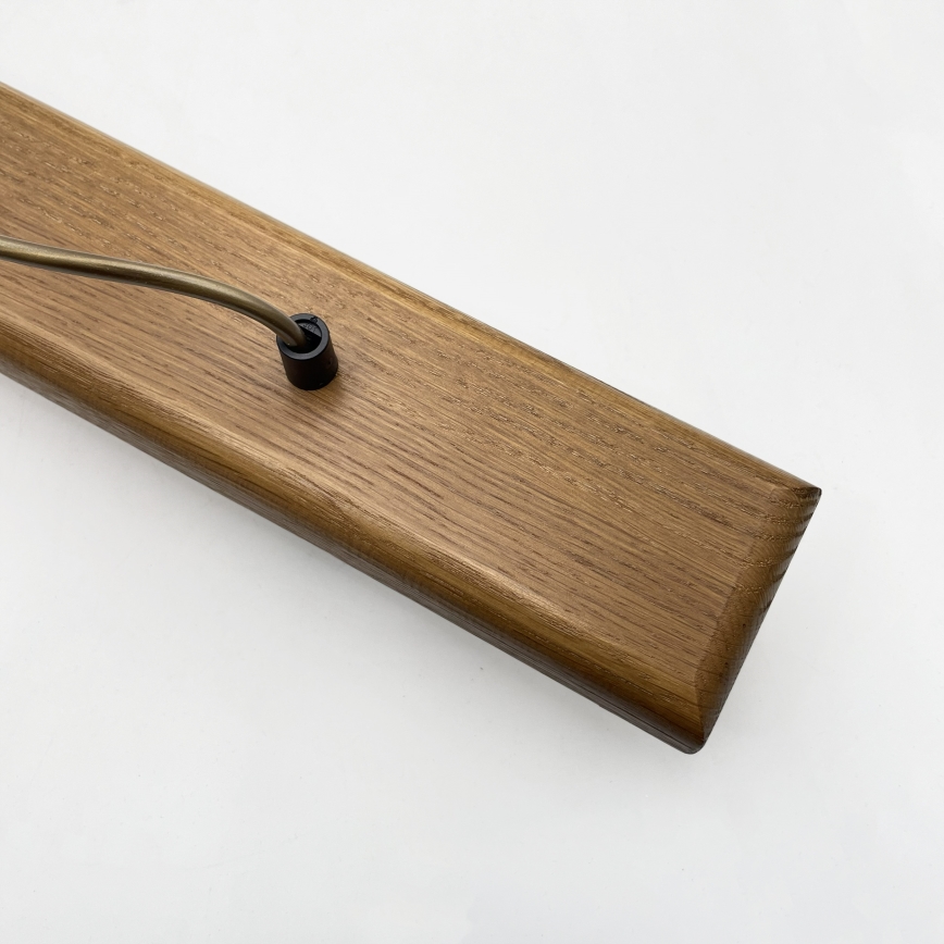Hanglamp aan snoer AIDA 3xE27/15W/230V, diameter 25 cm, eiken/raffia