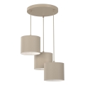 Hanglamp aan snoer ARDEN 3xE27/15W/230V Ø 30 cm beige
