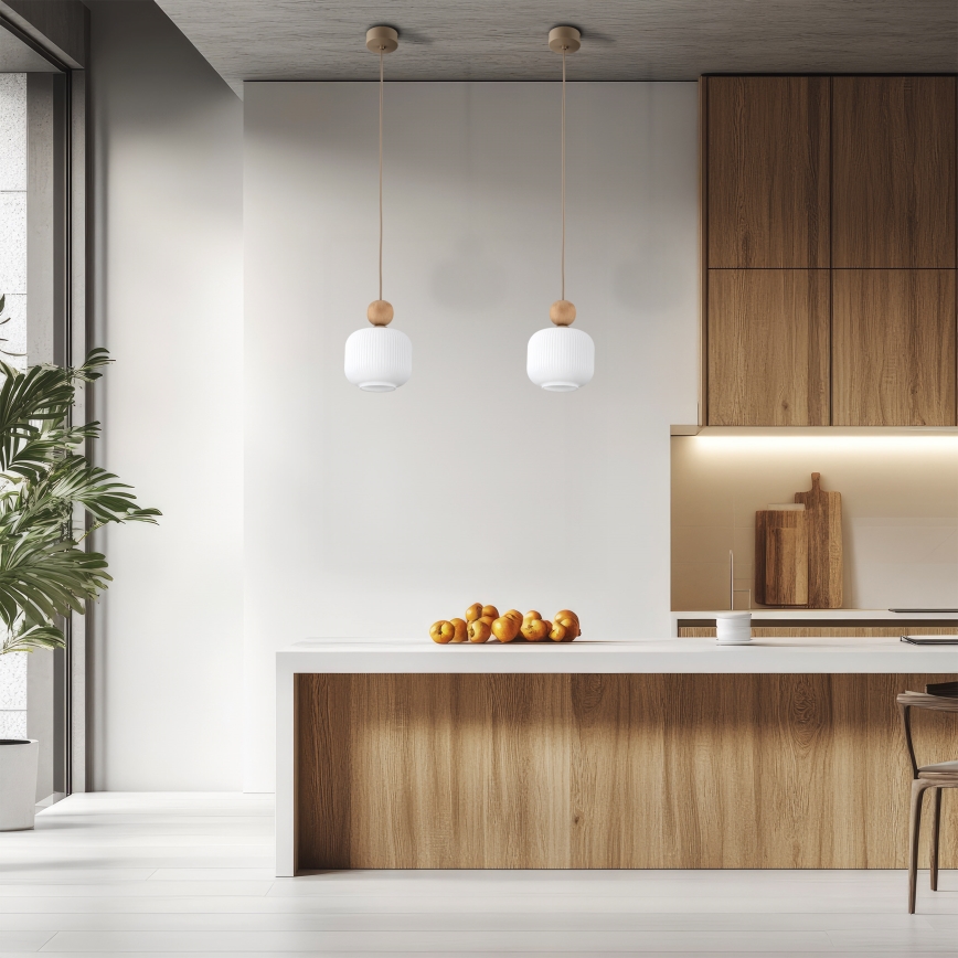 Hanglamp aan snoer BALLO 1xE14/10W/230V beige