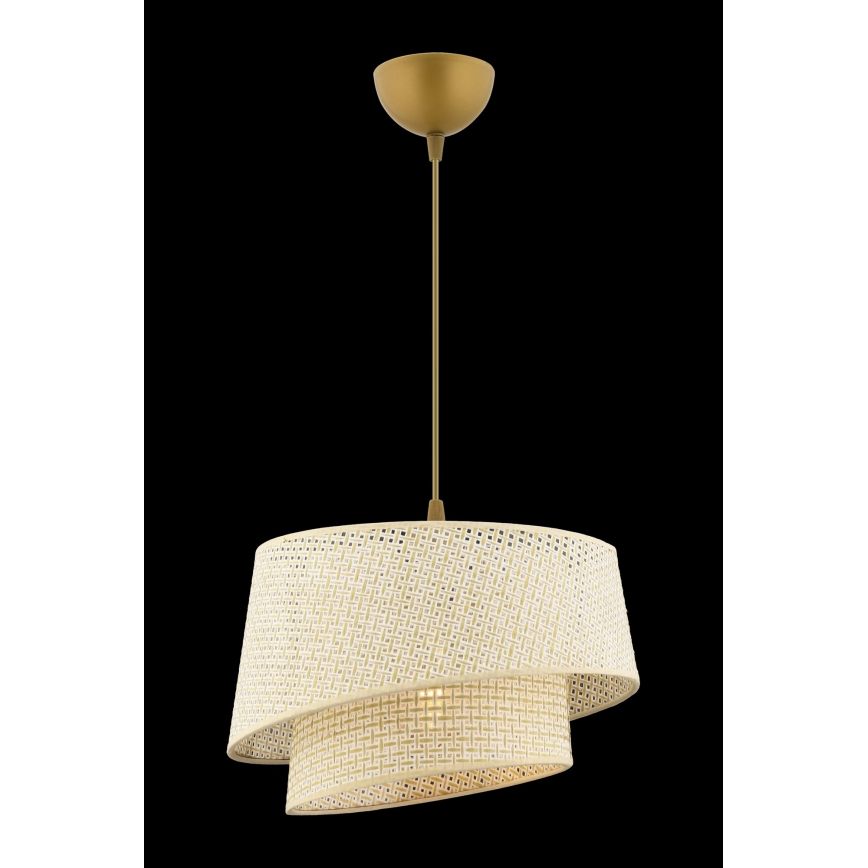 Hanglamp aan snoer BARETTE 1xE27/60W/230V crème