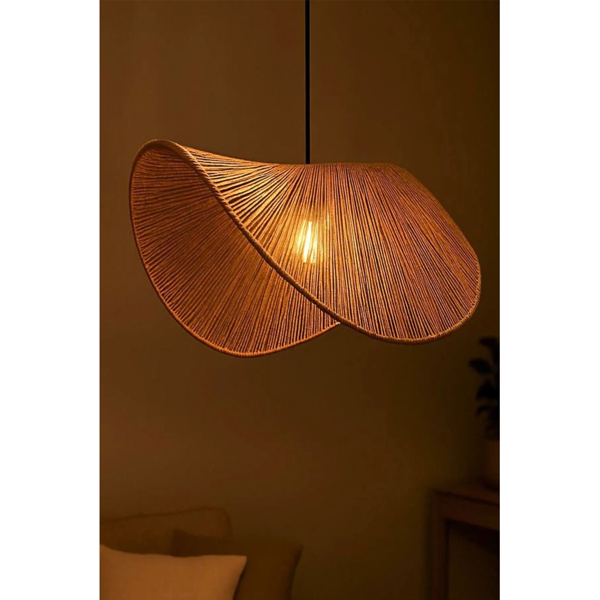 Hanglamp aan snoer BOHO 1xE27/40W/230V raffia
