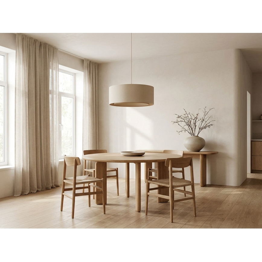 Hanglamp aan snoer BOHO TRINITI 1xE27/60W/230V Ø 50 cm crème