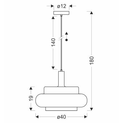 Hanglamp aan snoer BRIZI 1xE27/40W/230V grijs/gerookt glas