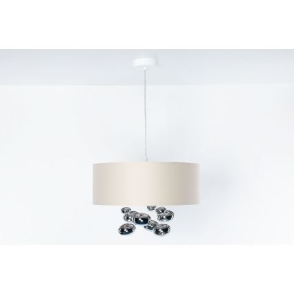 Hanglamp aan snoer BUBBLE 1xE27/60W/230V Ø 40 cm beige