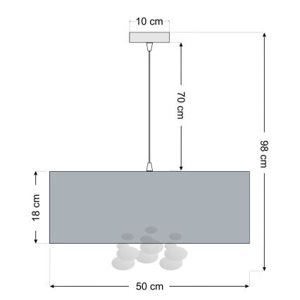 Hanglamp aan snoer BUBBLE 1xE27/60W/230V Ø 50 cm groen