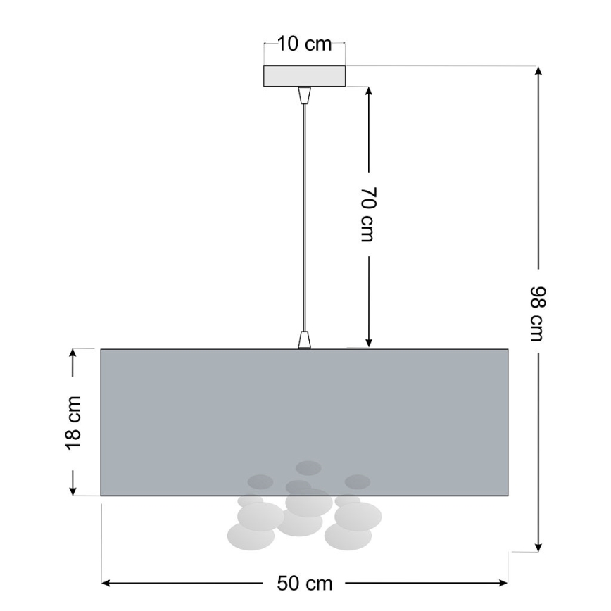 Hanglamp aan snoer BUBBLE 1xE27/60W/230V Ø 50 cm groen