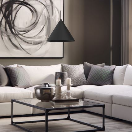 Hanglamp aan snoer CAPITAL 1xGX53/15W/230V Ø 32 cm zwart