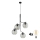 Hanglamp aan snoer CESAR 4xE27/15W/230V zwart/rookgrijs
