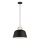 Hanglamp aan snoer CLIP 1xE27/40W/230V zwart/bruin