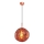 Hanglamp aan snoer CRUMPLED 1xE27/24W/230V Ø 26 cm koperkleurig