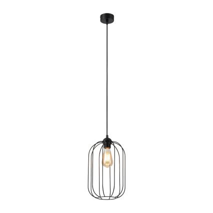 Hanglamp aan snoer DESTELLO 1xE27/15W/230V Ø 21 cm zwart