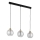 Hanglamp aan snoer DEVI 3xE27/15W/230V zwart/rookglas