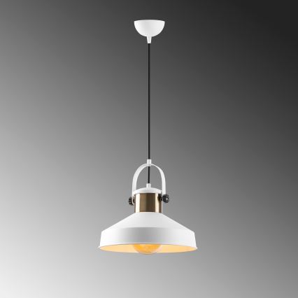 Hanglamp aan snoer DODO 1xE27/40W/230V wit/brons