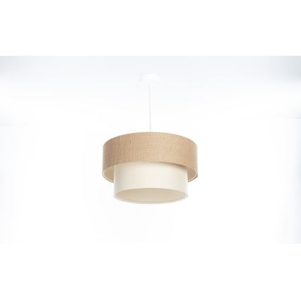 Hanglamp aan snoer DUO 1x E27/60W/230V Ø 40 cm beige/crème