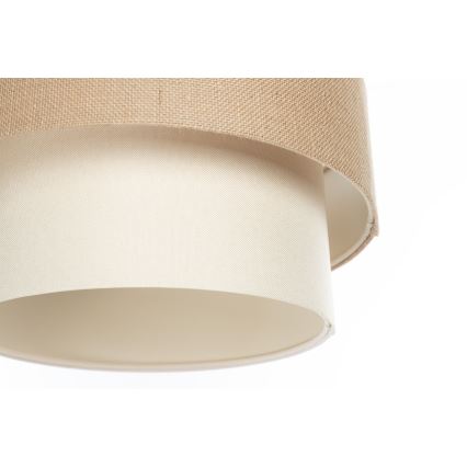 Hanglamp aan snoer DUO 1x E27/60W/230V Ø 40 cm beige/crème