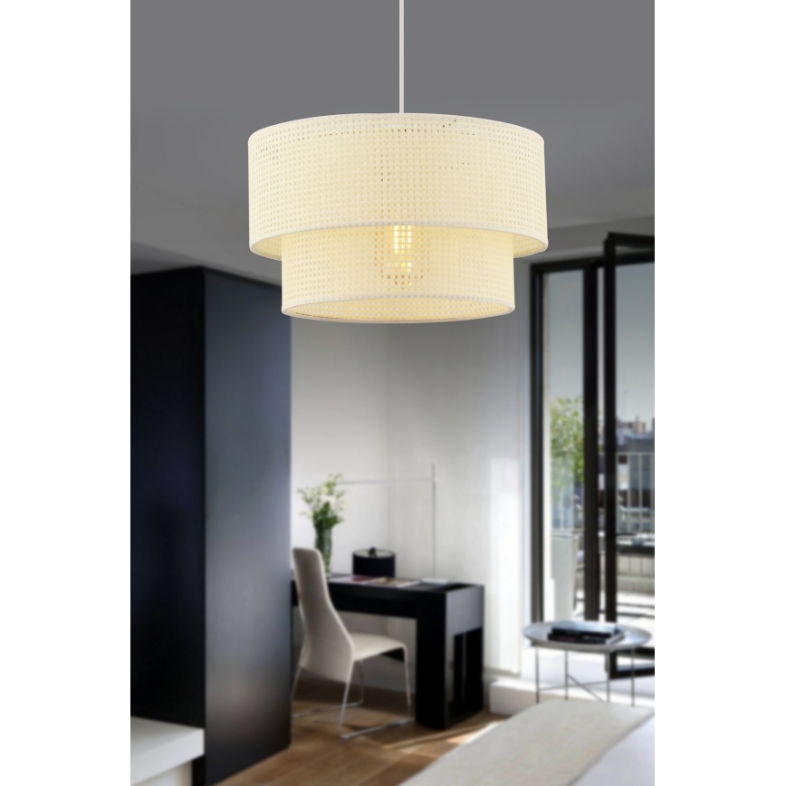 Hanglamp aan snoer ECHO 1xE27/60W/230V crème