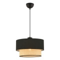 Hanglamp aan snoer ECHO 1xE27/60W/230V zwart/beige