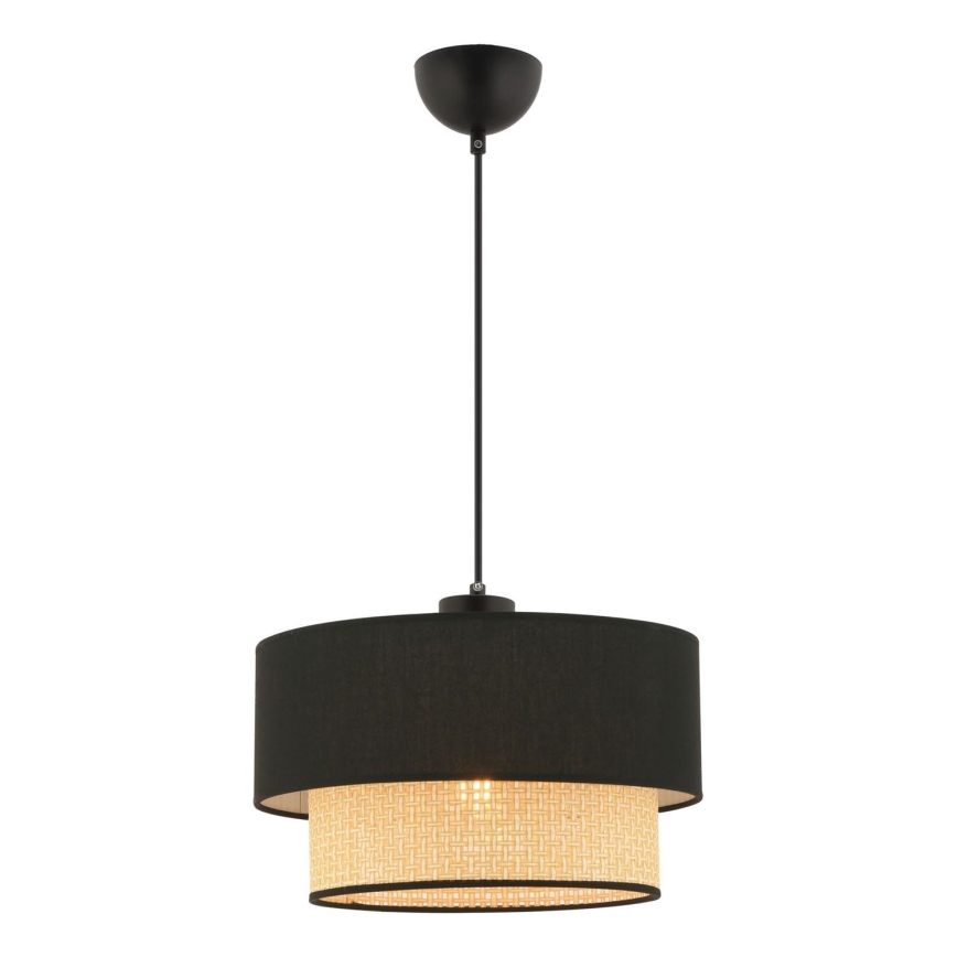 Hanglamp aan snoer ECHO 1xE27/60W/230V zwart/beige