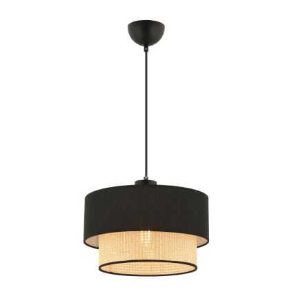 Hanglamp aan snoer ECHO 1xE27/60W/230V zwart/beige