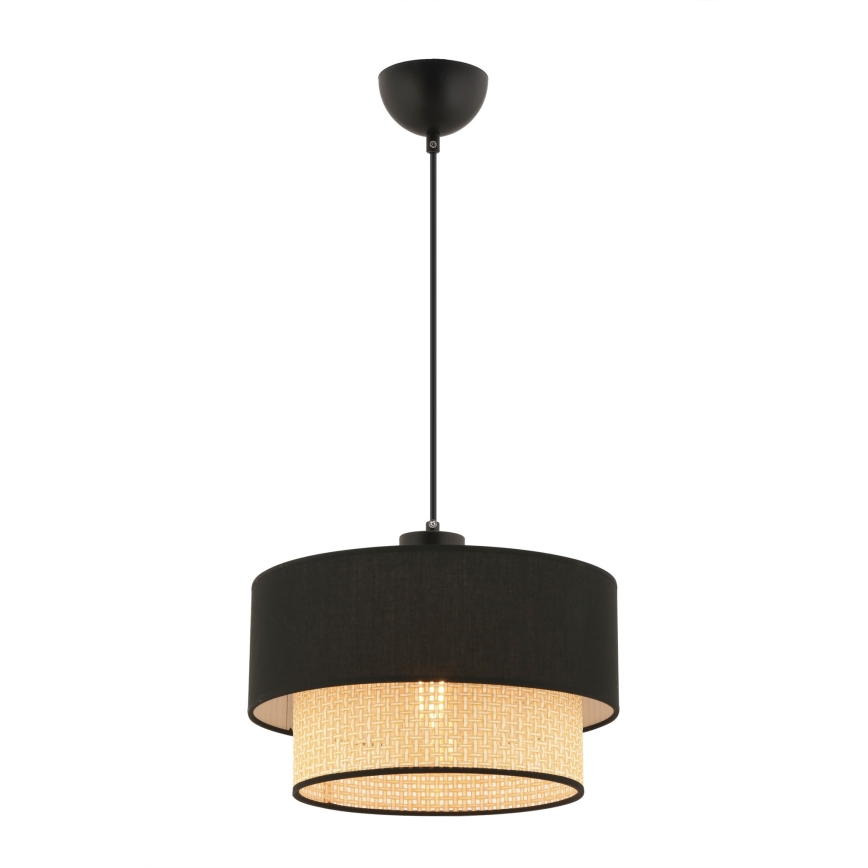 Hanglamp aan snoer ECHO 1xE27/60W/230V zwart/beige