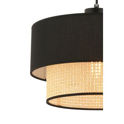Hanglamp aan snoer ECHO 1xE27/60W/230V zwart/beige