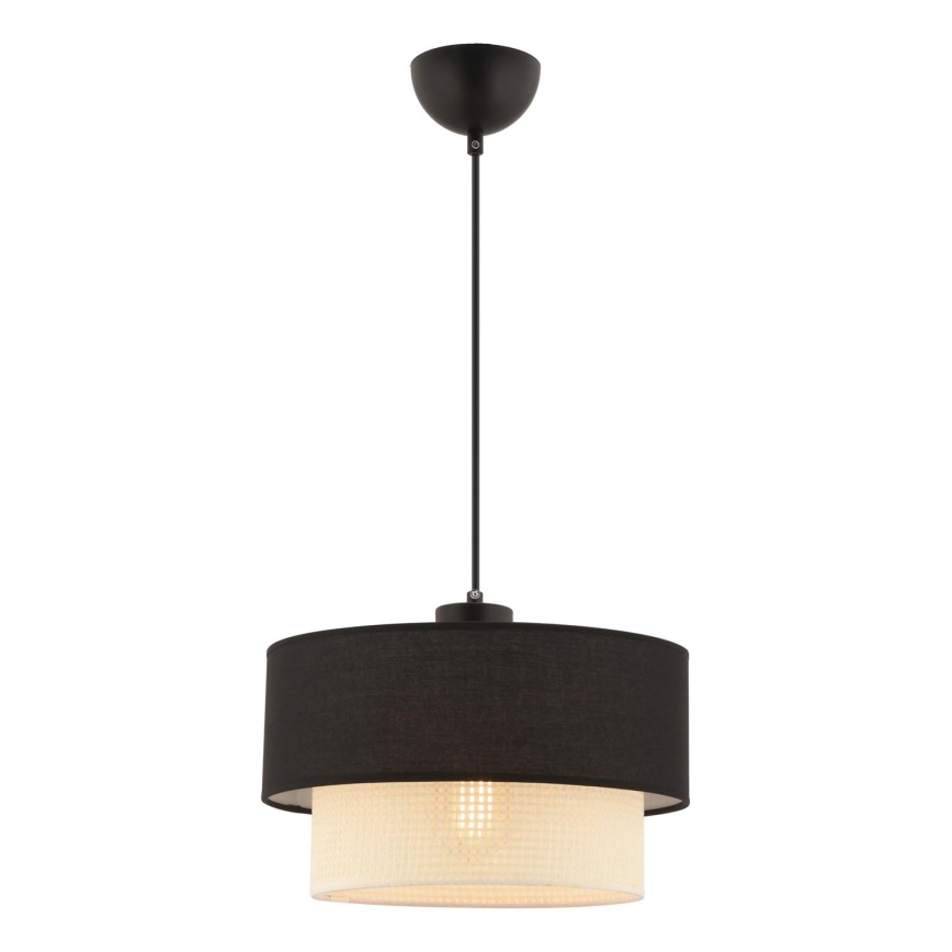 Hanglamp aan snoer ECHO 1xE27/60W/230V zwart/crème