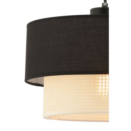 Hanglamp aan snoer ECHO 1xE27/60W/230V zwart/crème